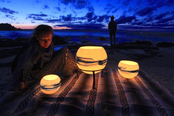 Grand Cauldron, Large and Small Seascape lanterns capture the beauty of our surf and seas. Photo by Frank Gumley