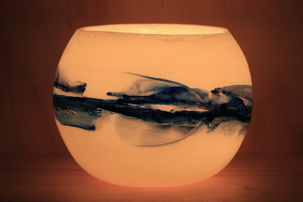 Small Seascape lantern. Capturing the beauty of surf and sea. Photo by Frank Gumley
