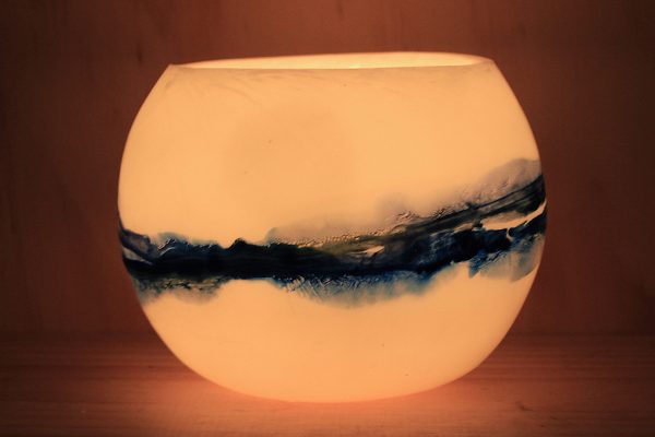 Small Seascape lantern. Capturing the beauty of surf and sea. Photo by Frank Gumley