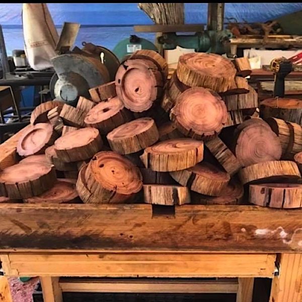 Sustainably gathered Ironbark plinths, milled and ready for polishing. Sustainably gathered Ironbark plinths, milled and ready for polishing.