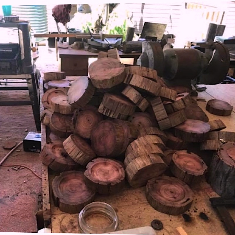 Sustainably gathered Ironbark, milled and ready for polishing. Sustainably gathered Ironbark, milled and ready for polishing.