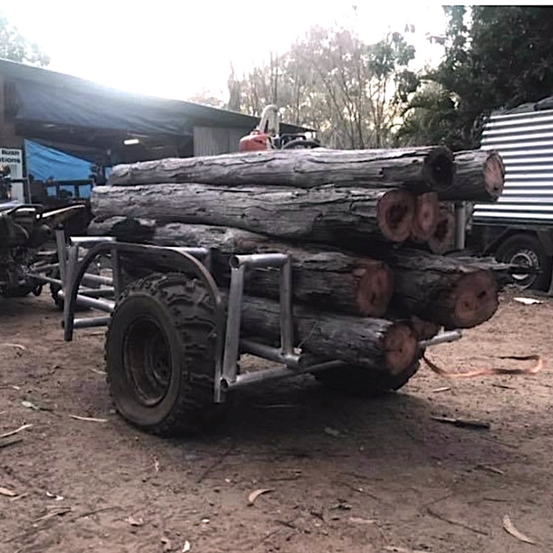 Ironbark, sustainably gathered from Jamies property and ready for milling. Ironbark, sustainably gathered from Jamies property and ready for milling.