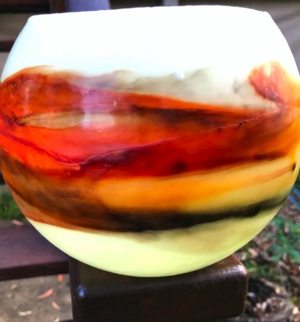 Each hand painted horizon is a unique and nuanced image, brought to life when illuminated. Photo: Integrity Candles.