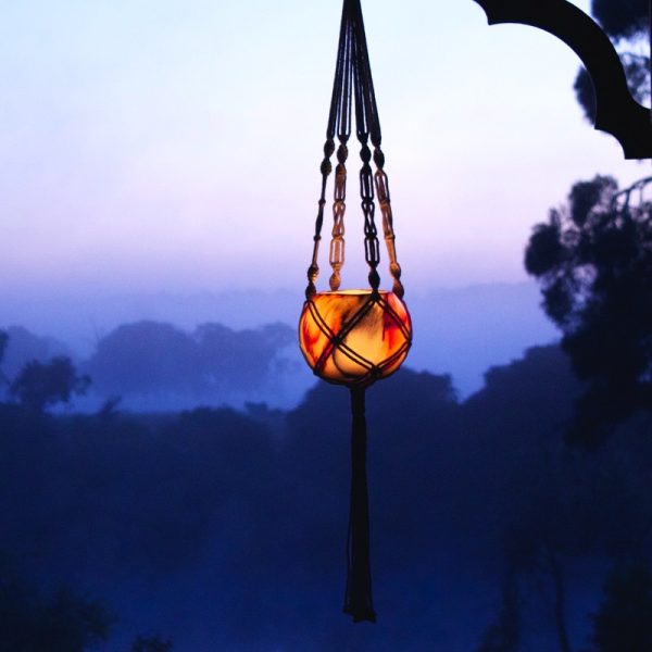 Hanging lanterns make a stunning display. Photo by Integrity Candles