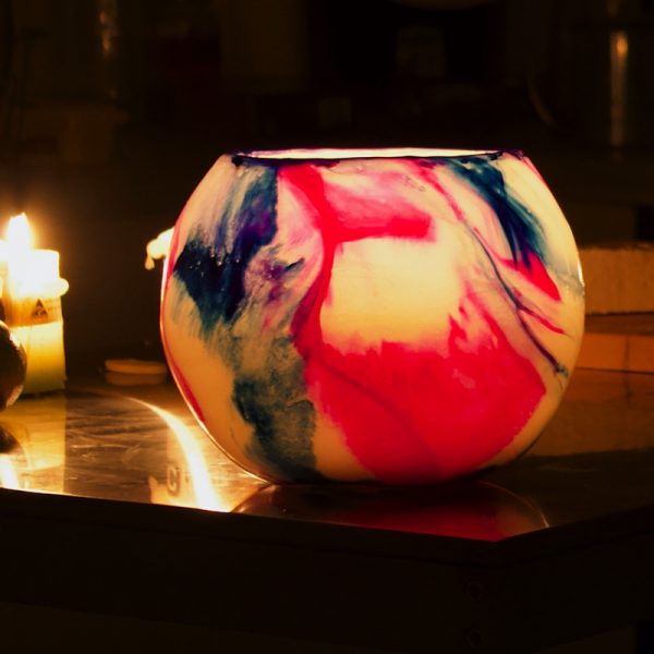 The vivid colours create a captivating design. Photo: Integrity Candles