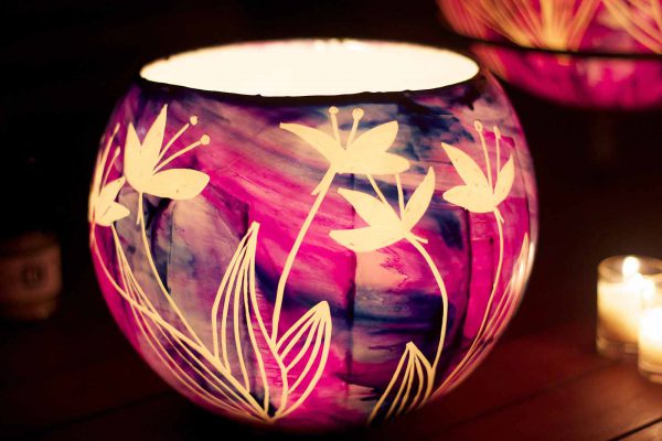 Votive candles are a beautiful bright light to burn in your lantern.