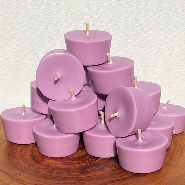 Twenty Relaxation Blend pure soy Votives burn brightly for a total of 160 hours.