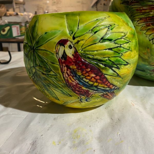 Custom Order - Macaw. Studio Photo by Linda Saul