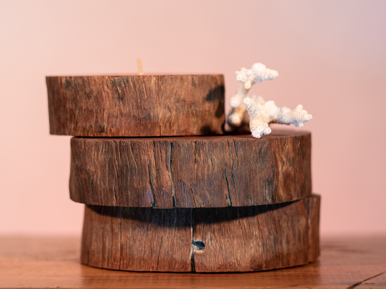 Iron-bark is fire resistant making it the perfect stand for your candles. Iron-bark is fire resistant making it the perfect stand for your candles.