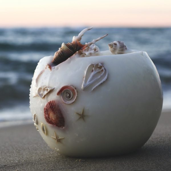 Our Shell Lanterns are a lovely reminder of beach holidays. Photo: Kim Vecie.